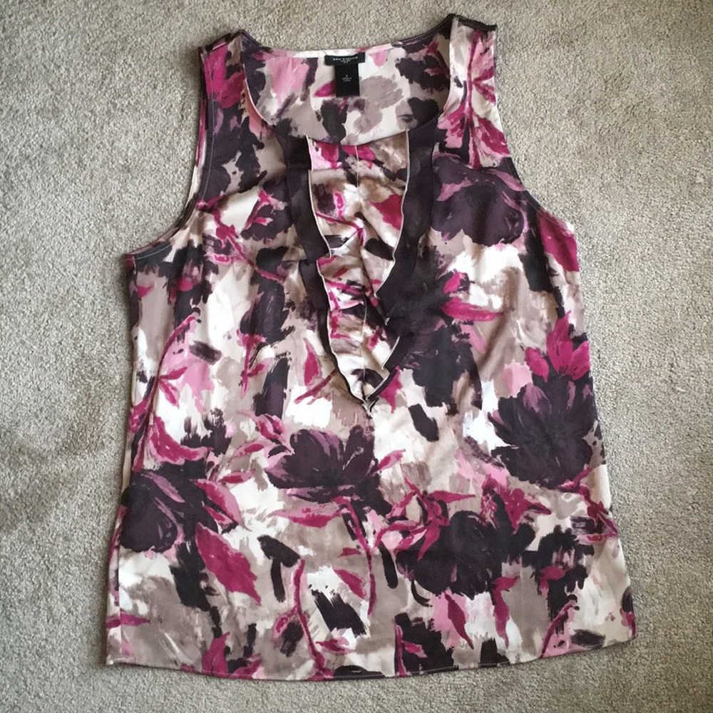 Ann Taylor Sleeveless Blouse Size 8